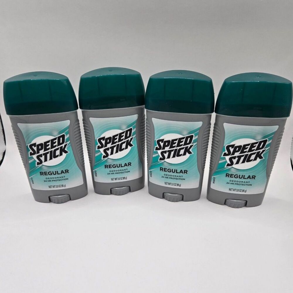 (QTY 4) Speed Stick Regular Deodorant 3.0 oz
